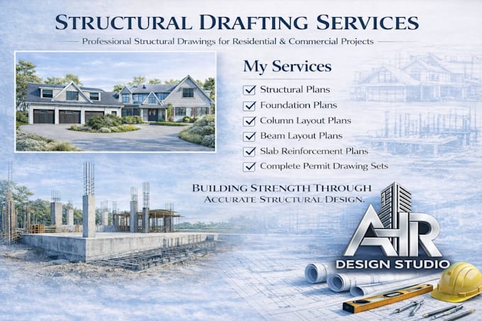 create structural beam layout, column layout,foundation plan