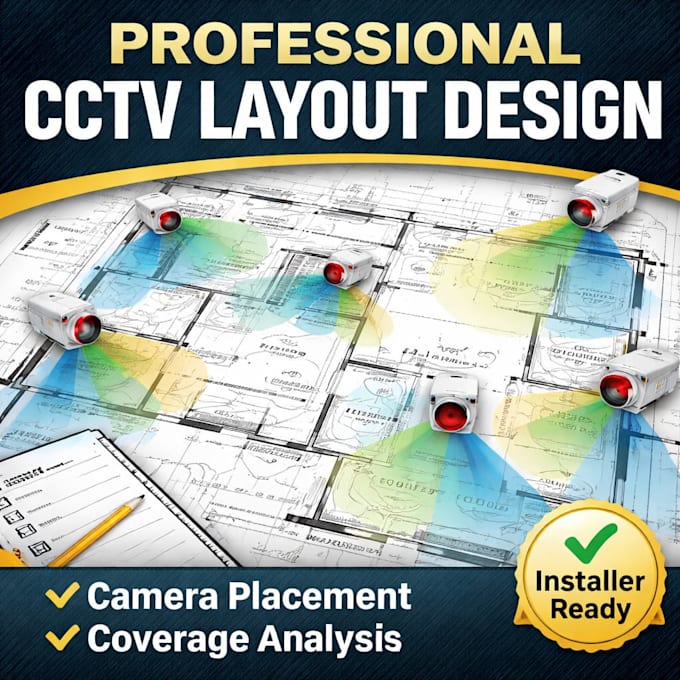 design a professional cctv camera layout