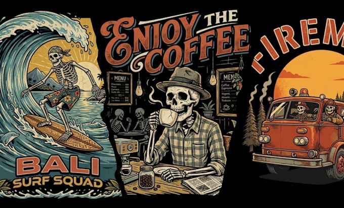 create a cool vintage style illustration