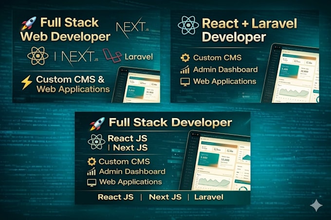 develop a custom cms web application with react  and laravel