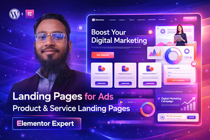 design elementor landing page for ads