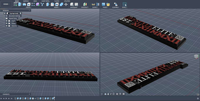 make 3d logo, keychain for manufacturing or 3d printing in stl or 3mf in cad