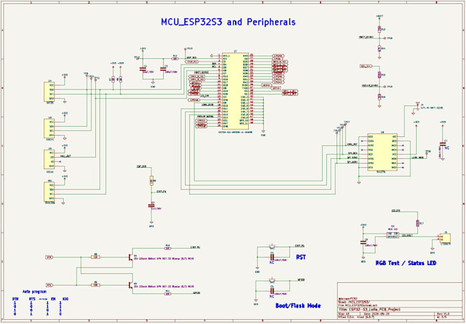 esp32, lora, and iot schematic with professional pcb layout