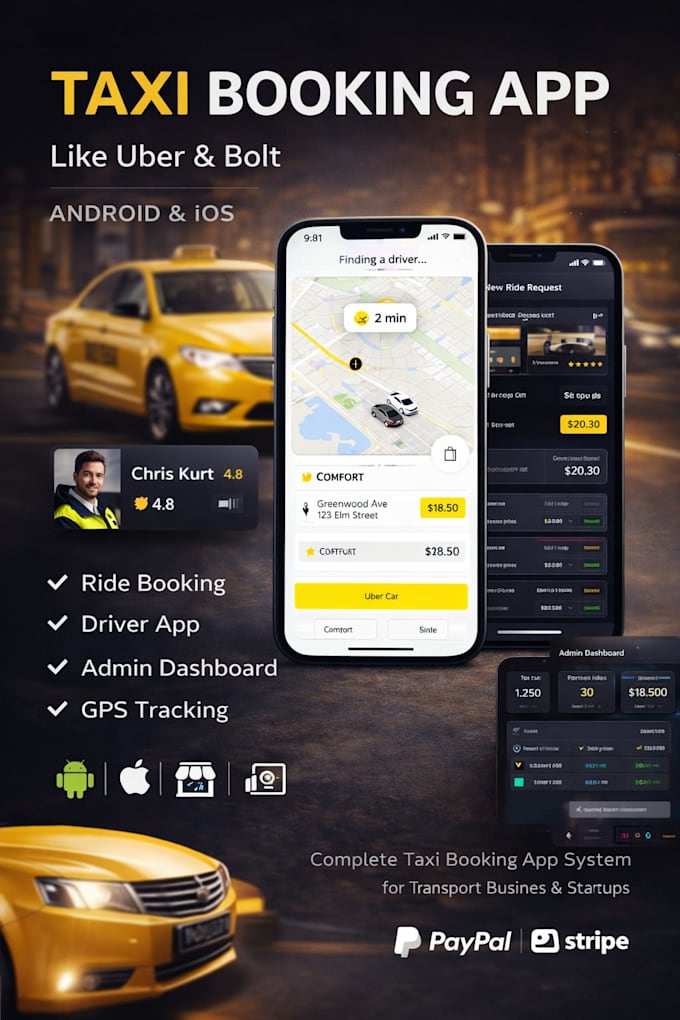 develop a taxi booking app like uber or bolt