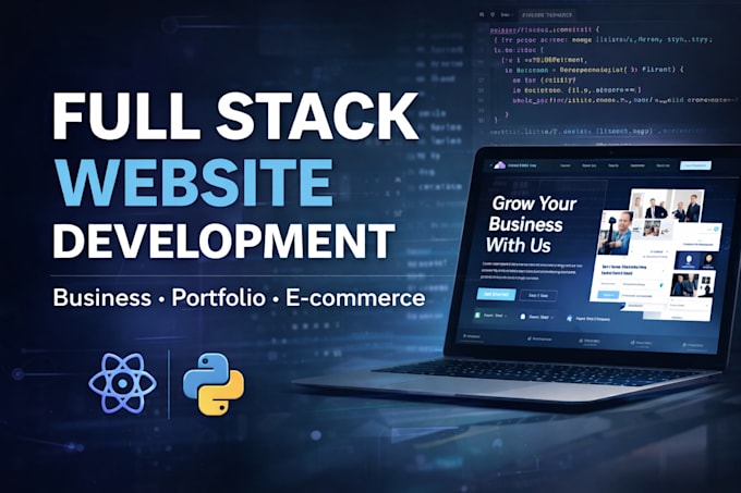 build a responsive full stack website using react and python