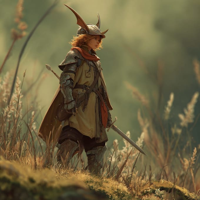 Crear arte conceptual e ilustraciones de personajes de fantasía