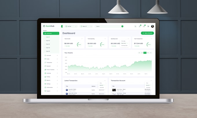 design fintech and banking management admin dashboard apps