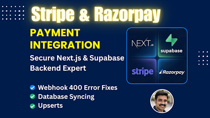 integrate stripe razorpay payment gateway supabase backend next js