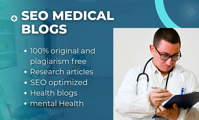 write SEO optimized medical, health and wellness articles as an mbbs student