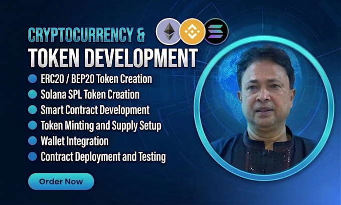 create crypto token and develop smart contracts for your project