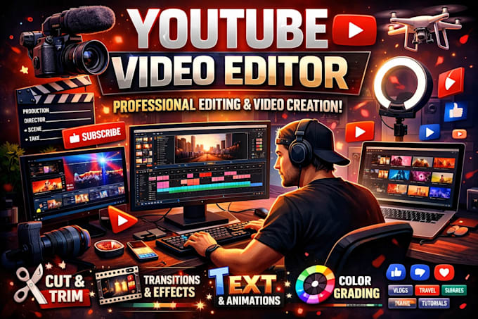 provide high quality youtube video editing