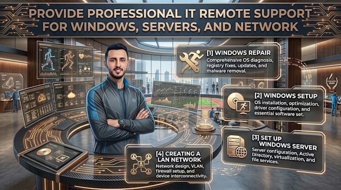 provide professional IT remote support for windows, servers, and network