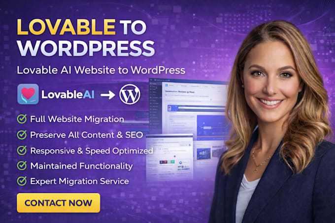 migrate lovable website to wordpress,wix, weebly, square space,lovable ai app