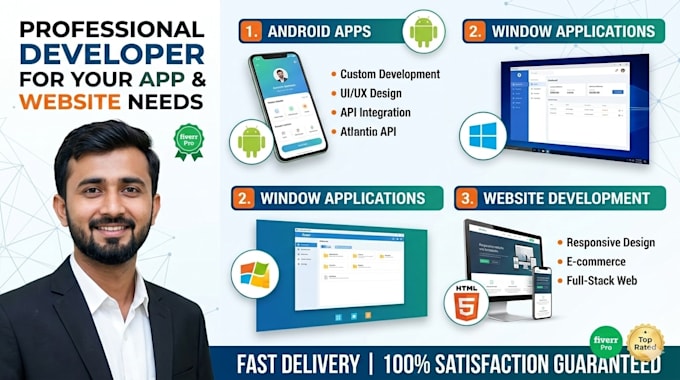 develope android app and custom windows software