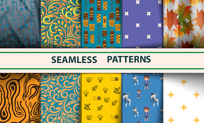 design a seamless pattern for textile, fabric, and packaging