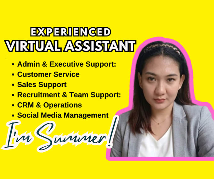 be your virtual assistant executive admin sales or manager