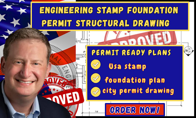 do licensed engineering stamp foundation permit structural drawing ca tx permit