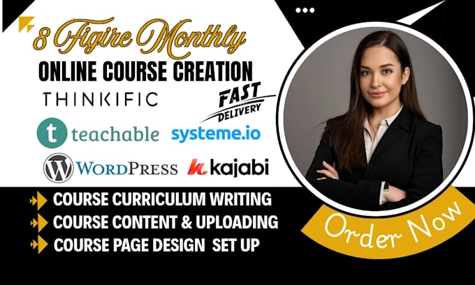 write online course content elearning course curriculum design for kajabi upload