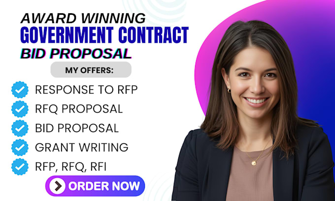 write government contract bid proposal, rfp rfq response, capability statement