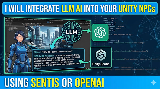 integrate a large language model into your unity npcs using sentis or ai