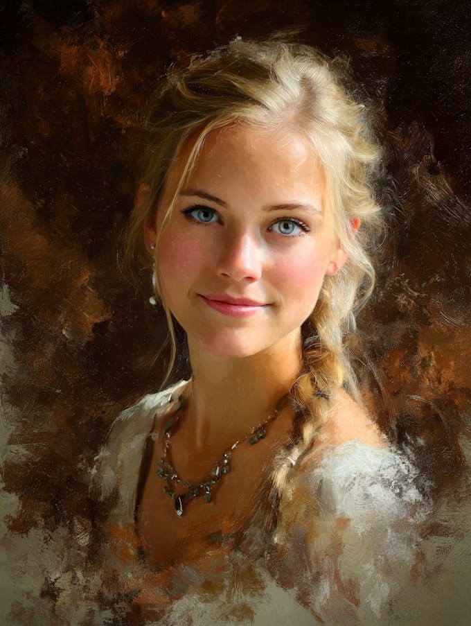 unique oil painting portrait