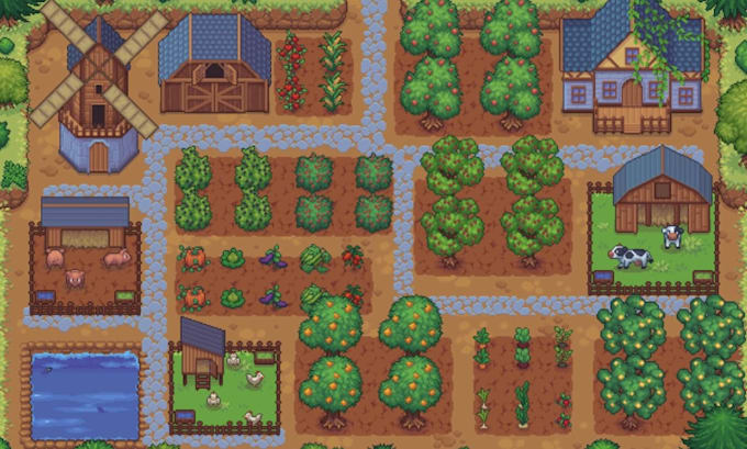 Pixel-art-tileset, top-down-tilemap, sprite sheet, 2d-spiel-assets ...