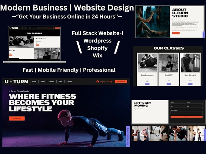 design a modern responsive business website using  wordpress