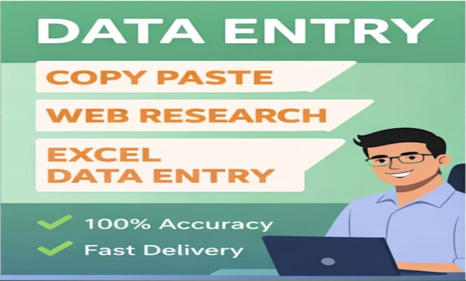 do data entry, copy paste, web research and excel data entry