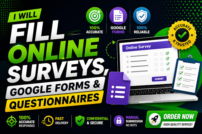 fill online surveys, google forms and questionnaires