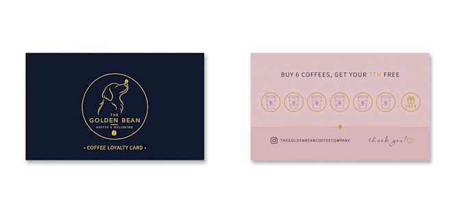 design a bold and modern coffee shop loyalty punch card