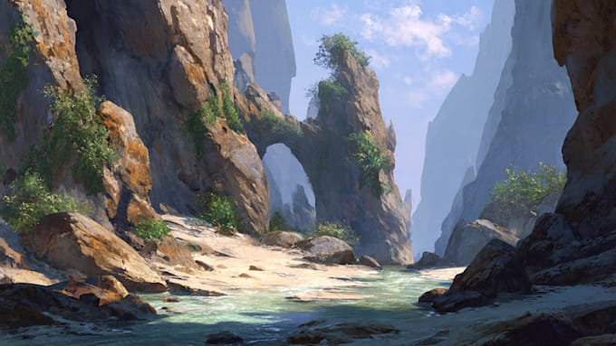 create fantasy environment concept art