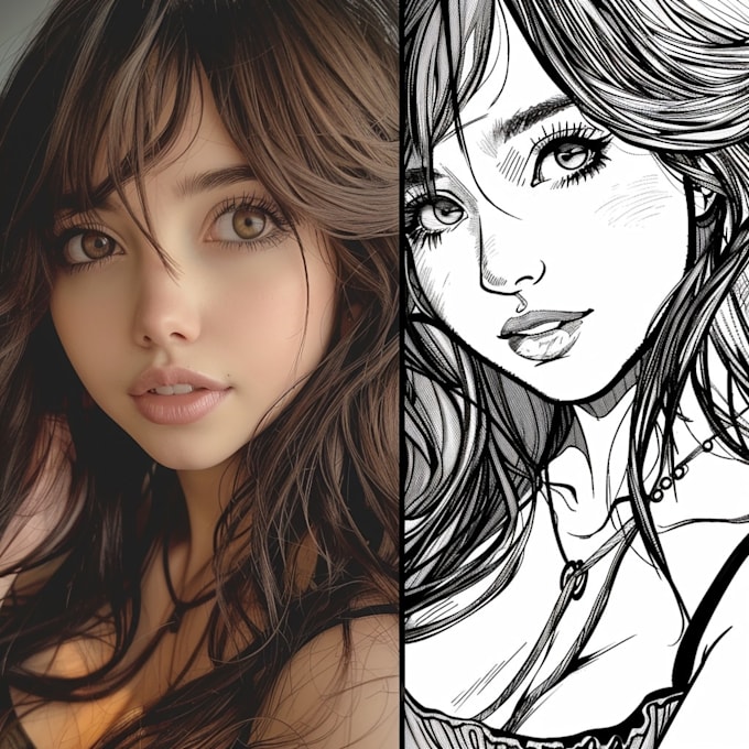 draw comic style portrait