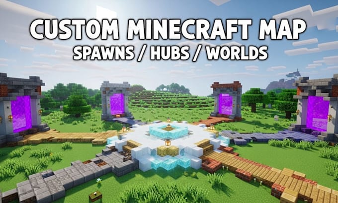 custom minecraft map, spawn, adventure, hubs, hytale, world for java and bedrock