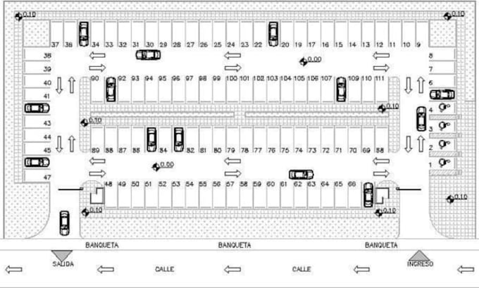 Draw parking lot design site layout driveway plan property map vehicle ...