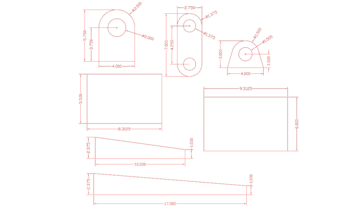 create 2d drawing, technical drawing, engineering drawing