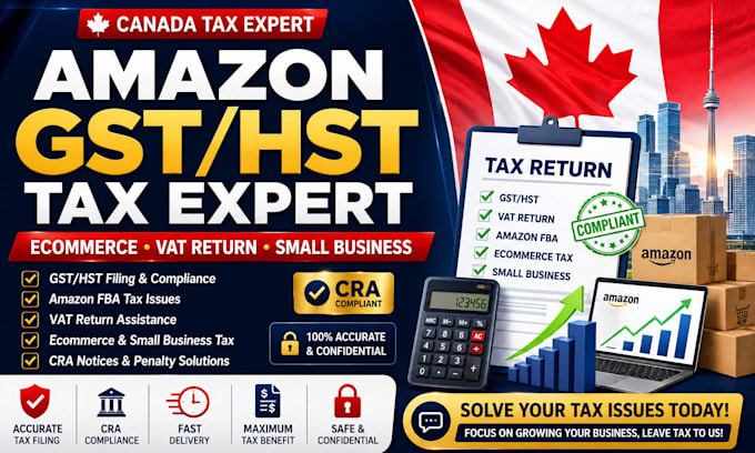 fix ecommerce amazon gst hst tax filing issues canada vat return, small business