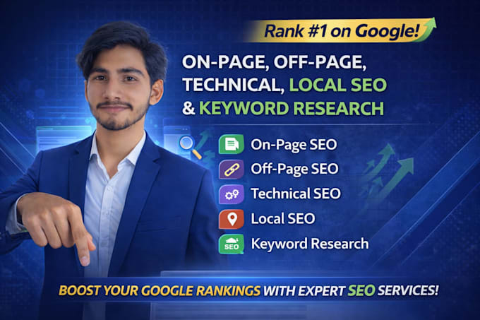 do on page,technical and world press SEO, keyword research, content optimization