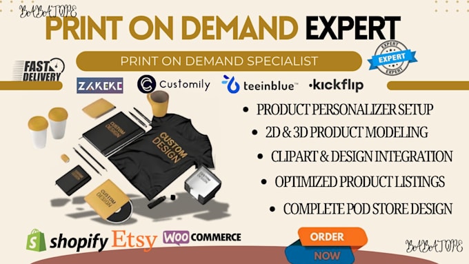 Setup 2d 3d custom product on zakeke customily kickflip teeinblue zepto ...