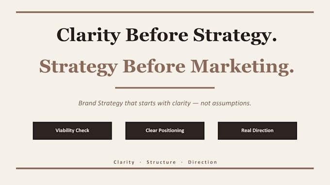develop your brand strategy, positioning and messaging