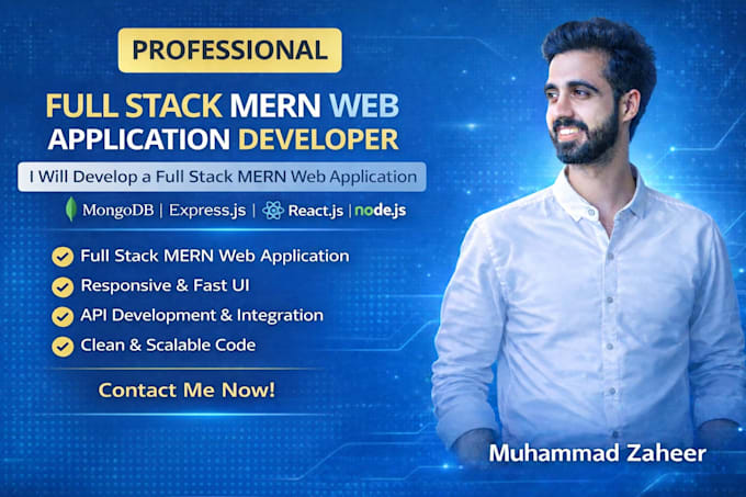 develop full stack mern web application with node js and mongodb
