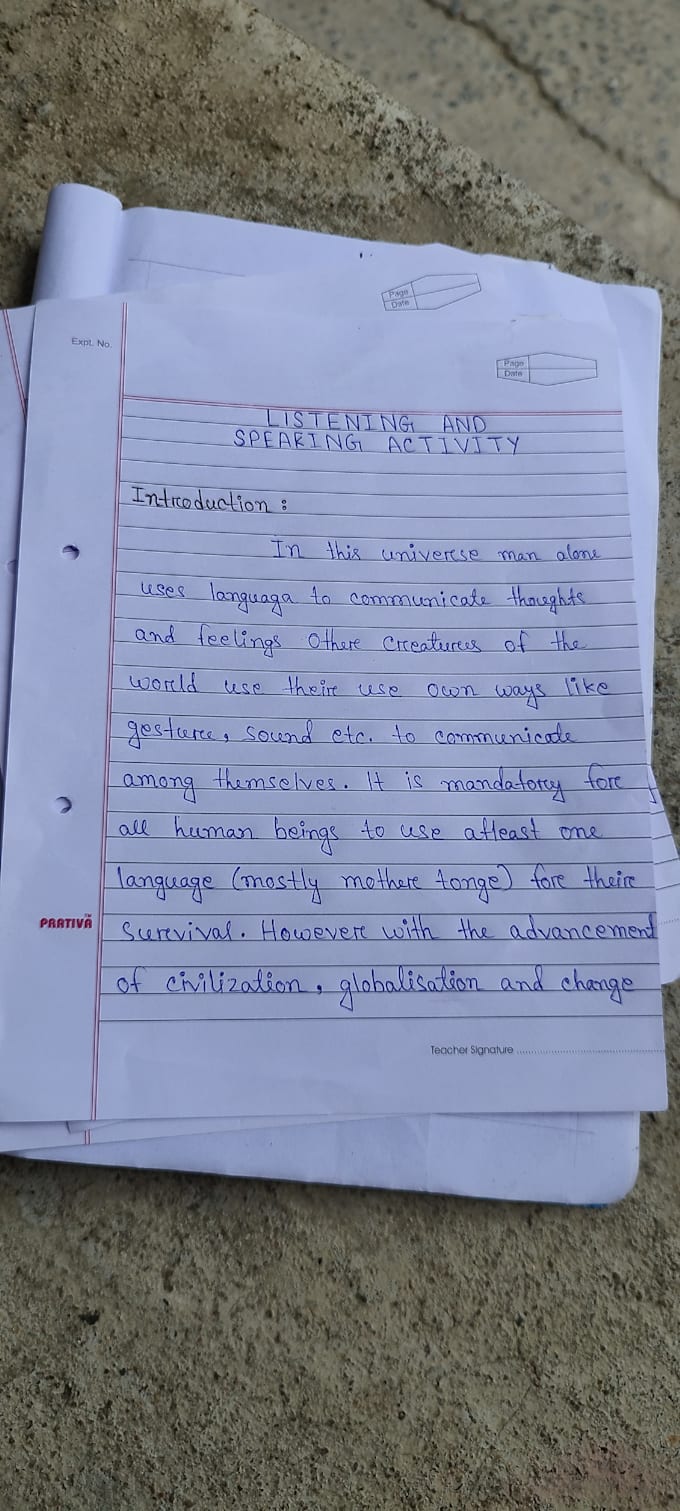 neat and beautiful handwritten notes and documents