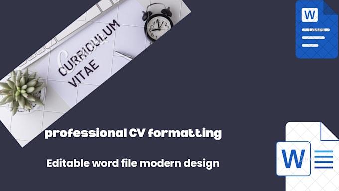 professionally format and redesign your CV or resume
