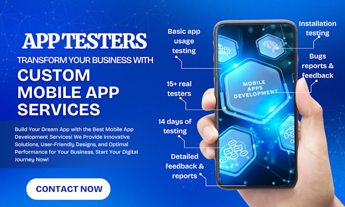 provide closed testing 12 testers 20 testers mobile app testing 12 testers