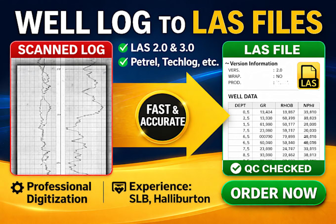 digitize your well logs to professional las format