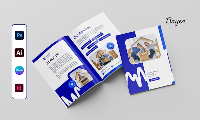 trifold brochure design company profile product catalog bifold trifold brochure