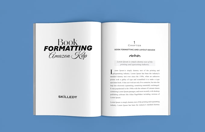 do layout design and typesetting and book formatting for amazon KDP