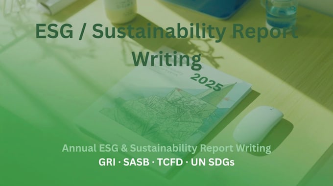 write and structure your annual esg report aligned to gri, sasb, or tcfd