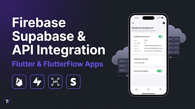 integrate firebase, supabase, or API into your flutter app