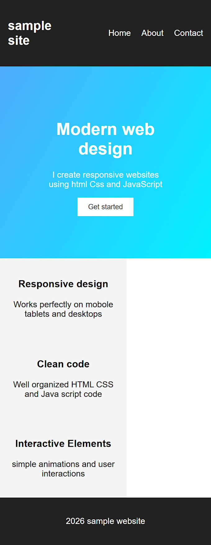 design responsive websites with HTML CSS and javascript