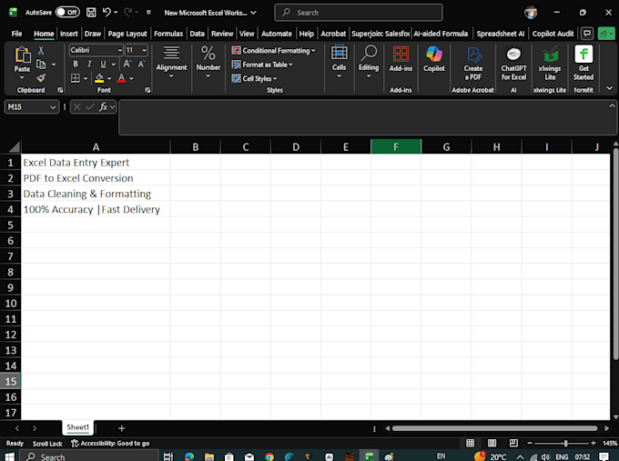 do excel data entry, PDF to excel, conversion, data cleaning